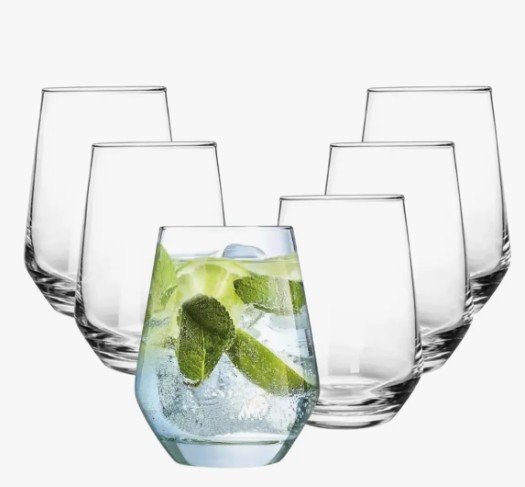 Set 6 Vasos de vidrio 410 ML