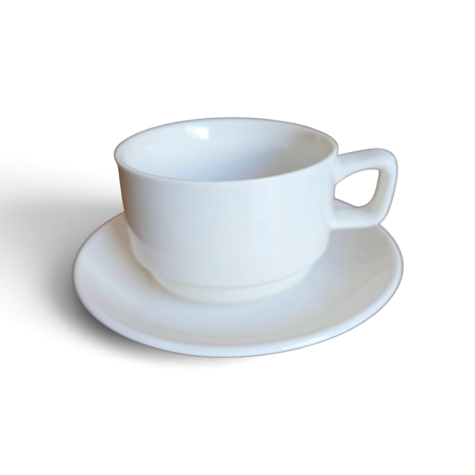 Taza Cerámica + Plato / set 6 Un